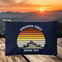 Custom Mountain Sunset Navy Blue Hiking