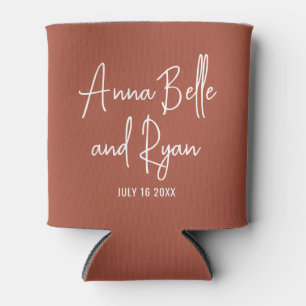 Custom Mountain Wedding Guest Favor Can Cooler