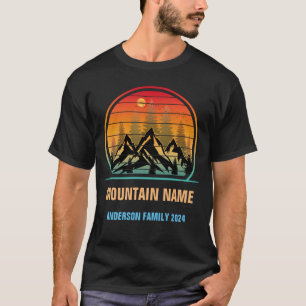 Custom Mountains Family Camping T-Shirt