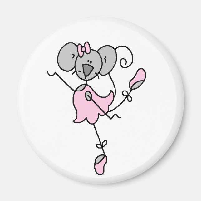 Custom Mouse Ballerina Magnet (Front)