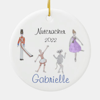 Custom Mouse/Flower/Candy Cane/Soldier Nutcracker  Ceramic Tree Decoration