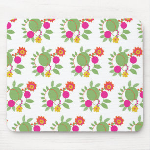 Custom Mouse Hippy Floral Garden Mat