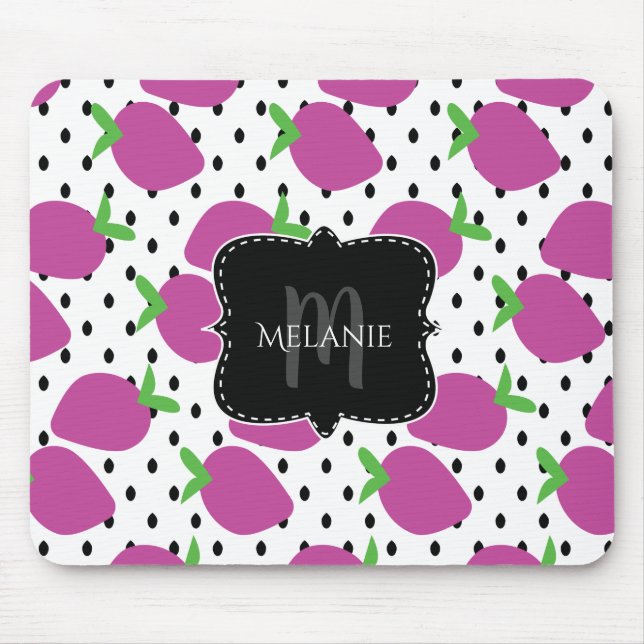 Custom Mouse Pad Abstract Strawberries Seeds (Front)