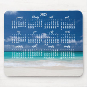 Custom Mouse Pad Calendar 2023 Beach