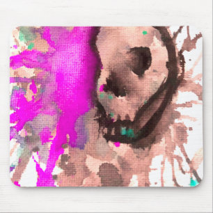 Custom Mouse Pad Neon Skeleton Splash Art