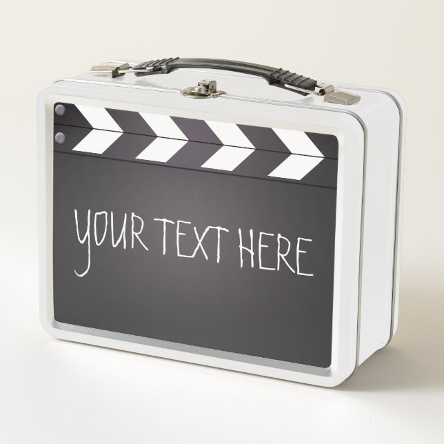 Custom Movie Director Clapboard Your Text Metal Lunch Box (Front)