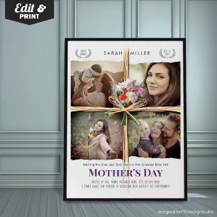 Custom Movie Poster Mothers Day Gift for Mum