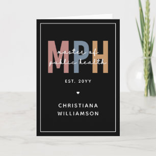 Custom MPH Master of Public Health Graduation Card
