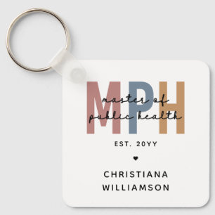 Custom MPH Master of Public Health Graduation Key Ring
