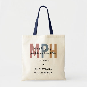 Custom MPH Master of Public Health Graduation Tote Bag