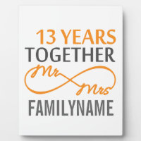 Custom Mr and Mrs 13th Anniversary