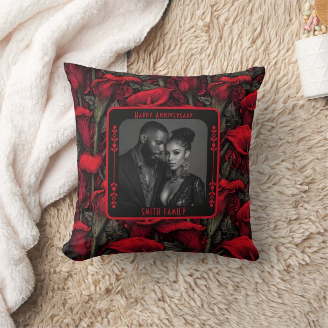 Custom Mr And Mrs Photo Throw Pillow  (Blanket)