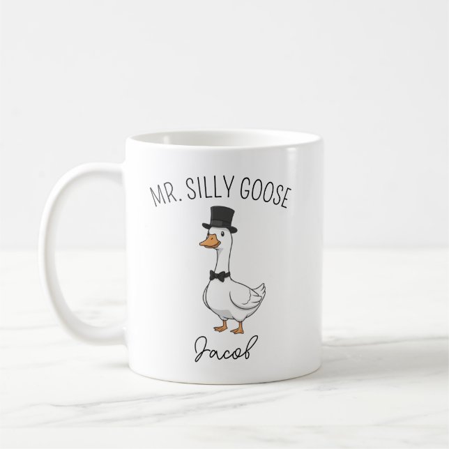 Custom Mr. and Mrs Silly Goose Wedding Mug Engagem (Left)