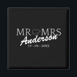 Custom Mr and Mrs Wedding Family gift Magnet<br><div class="desc">This is a wedding monogram Design. It is a perfect gift for couples and it is a symbol of the love,  support,  and friendship that will always surround them on their journey through marriage.</div>