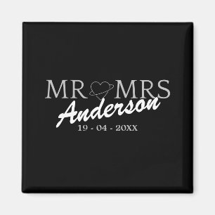 Custom Mr and Mrs Wedding Family gift Magnet