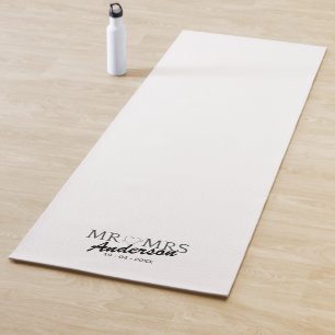Custom Mr and Mrs Wedding Family gift Yoga Mat