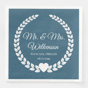 Custom Mr. & Mrs. Bride and Groom Newlywed Napkin