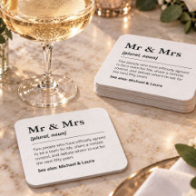 Custom Mr Mrs Wedding Reception Newlyweds Bridal