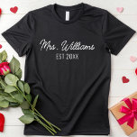 Custom Mrs Bride To Be Personalised Engagement T-Shirt<br><div class="desc">Custom Mrs Bride To Be Personalised Engagement T-Shirt</div>