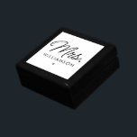 Custom Mrs. Est. Modern Elegant Script Newlywed Gift Box<br><div class="desc">Personalised Mrs. Modern Elegant Script Newlywed New Couple Wedding Gifts!</div>