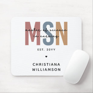 Custom MSN Master of Science in Nursing Graduation Mouse Mat