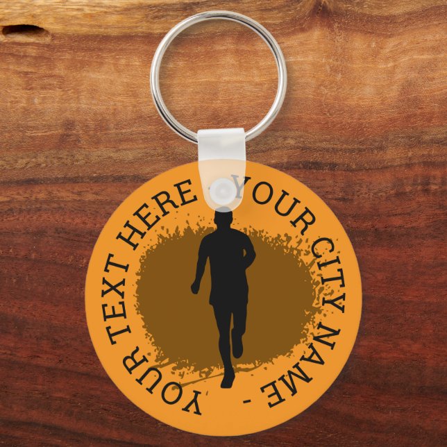 Custom mud run event keychain gift (Front)