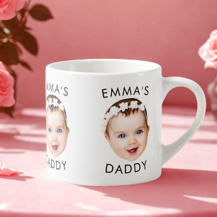 Custom Mug, Baby Mug, Dad Birthday Gift, Face Espresso Cup
