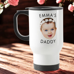 Custom Mug, Baby Mug, Dad Birthday Gift, Face Travel Mug