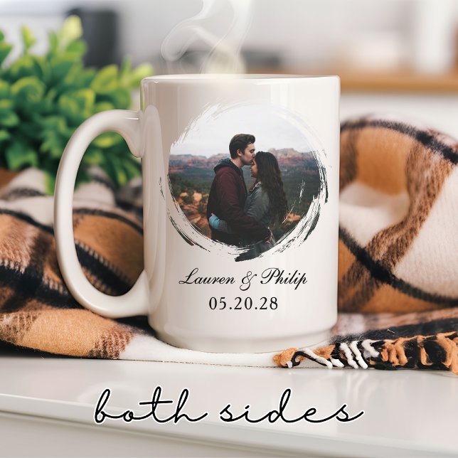 Custom Mug for Engagement, Couples Keepsake (custom wedding mug, wedding photo mug, wedding date mug, custom couples mug, newlyweds gift,)