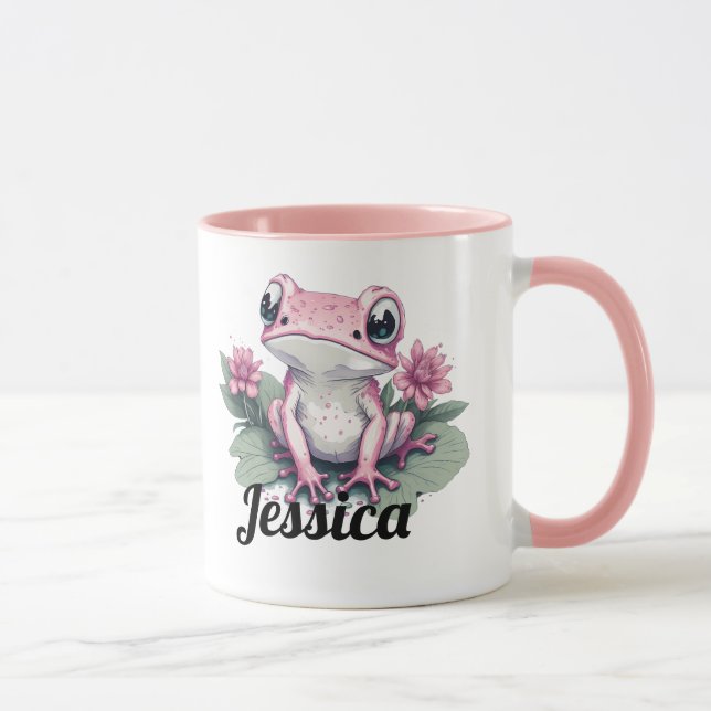 Custom Mug Pink frog (Right)
