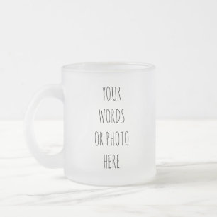 Custom mug that can be personalised with text 