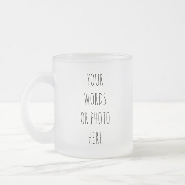 Custom mug that can be personalised with text  (Left)