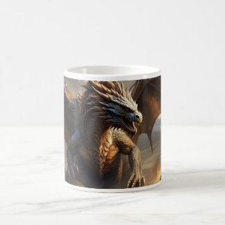Custom mug with dragon illustration