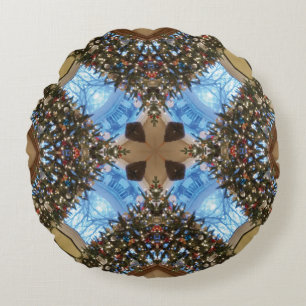 Custom Multi Colours Designed Round Pillow