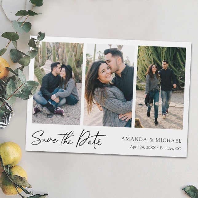 Custom Multi Photo Collage Save the Date Magnet (Creator Uploaded)