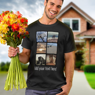 Custom Multi Photo Montage Mosaic Picture Collage T-Shirt