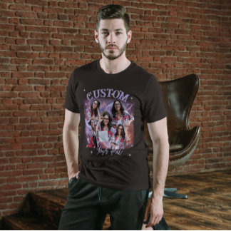 Custom Multi Photo, Retro Vintage Bootleg For Love T-Shirt