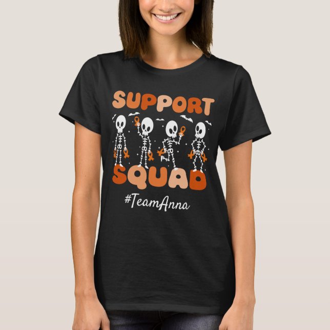 Custom Multiple Sclerosis Support Squad Halloween T-Shirt (Front)