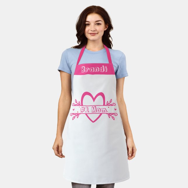 Custom Mum Apron - Personalised Mother's Day Gift (Worn)