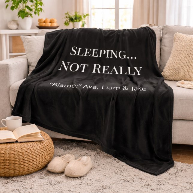 Custom Mum Black White Fleece Blanket (Creator Uploaded)