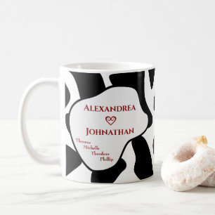 Custom Mum Dad Family Modern Personalise  Coffee Mug