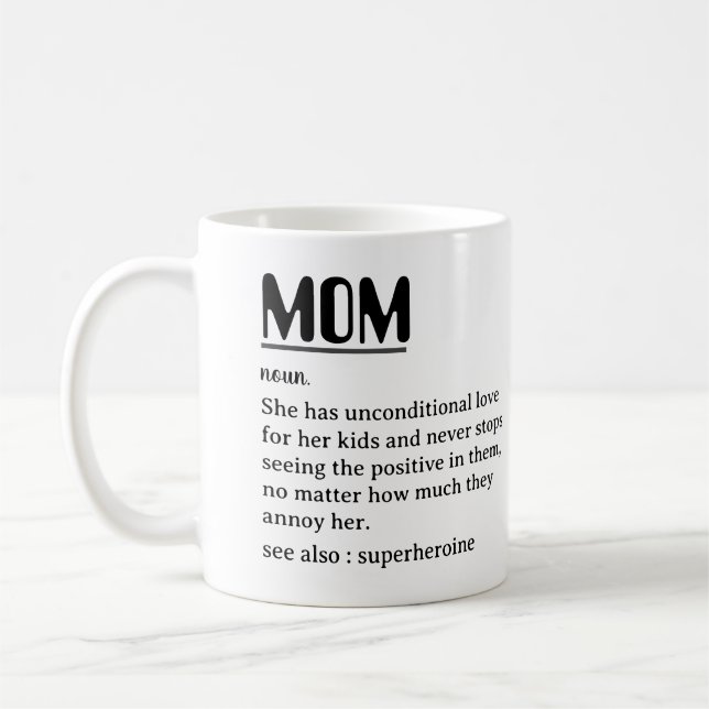 Custom Mum Definition For Mother's Day Coffee Mug (Left)