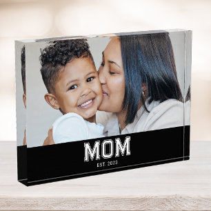 Custom Mum Established Modern Bold Photo Block