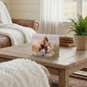 Custom Mum Established Modern Script Photo  Block
