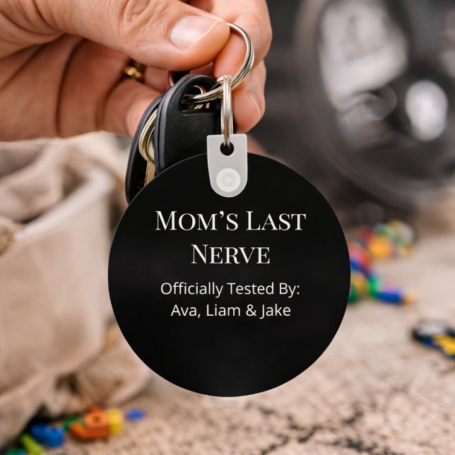 Custom Mum Last Nerve Minimalistic Keychain (Creator Uploaded)