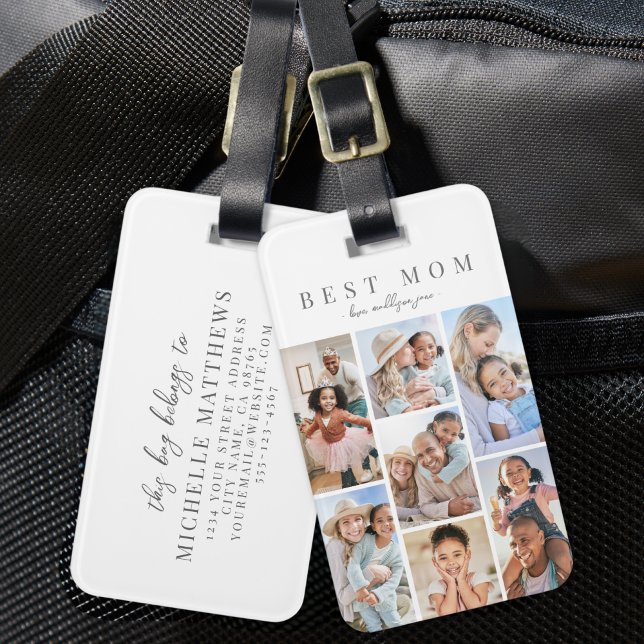 Custom Mum Photo Luggage Tag (Custom Mom Photo Luggage Tag)
