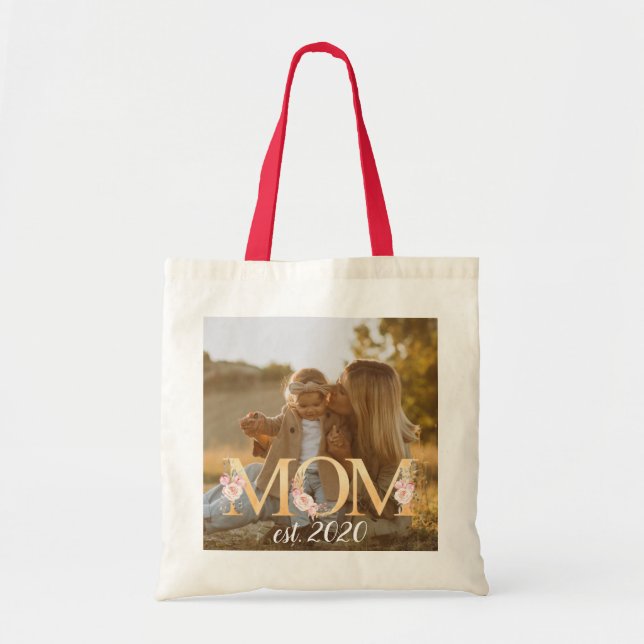 Custom Mum Photo  Tote Bag (Front)