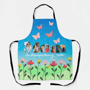Custom Mum Photo With Flowers All-Over Print Apron
