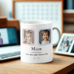 Custom Mum with 2 Kids Photos You Are Our Favourit Coffee Mug<br><div class="desc">Give Mum a gift straight from the heart with this sweet personalised photo mug. Featuring two child photos framed in soft pastel tones and the loving message, “Mum – You are our favourite, ” this mug is the perfect keepsake for everyday joy. Ideal for Mother's Day, birthdays, or as a...</div>