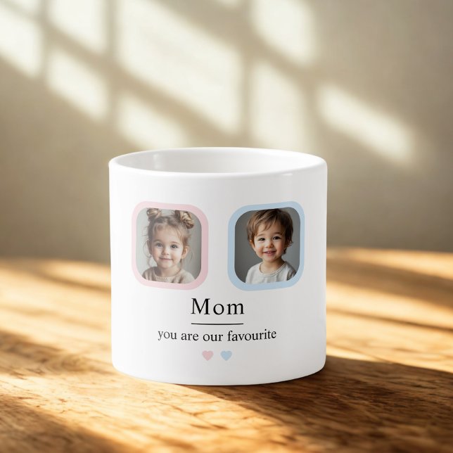 Custom Mum with Kids' Photos | You Are My Favourit Espresso Cup (Creator Uploaded)